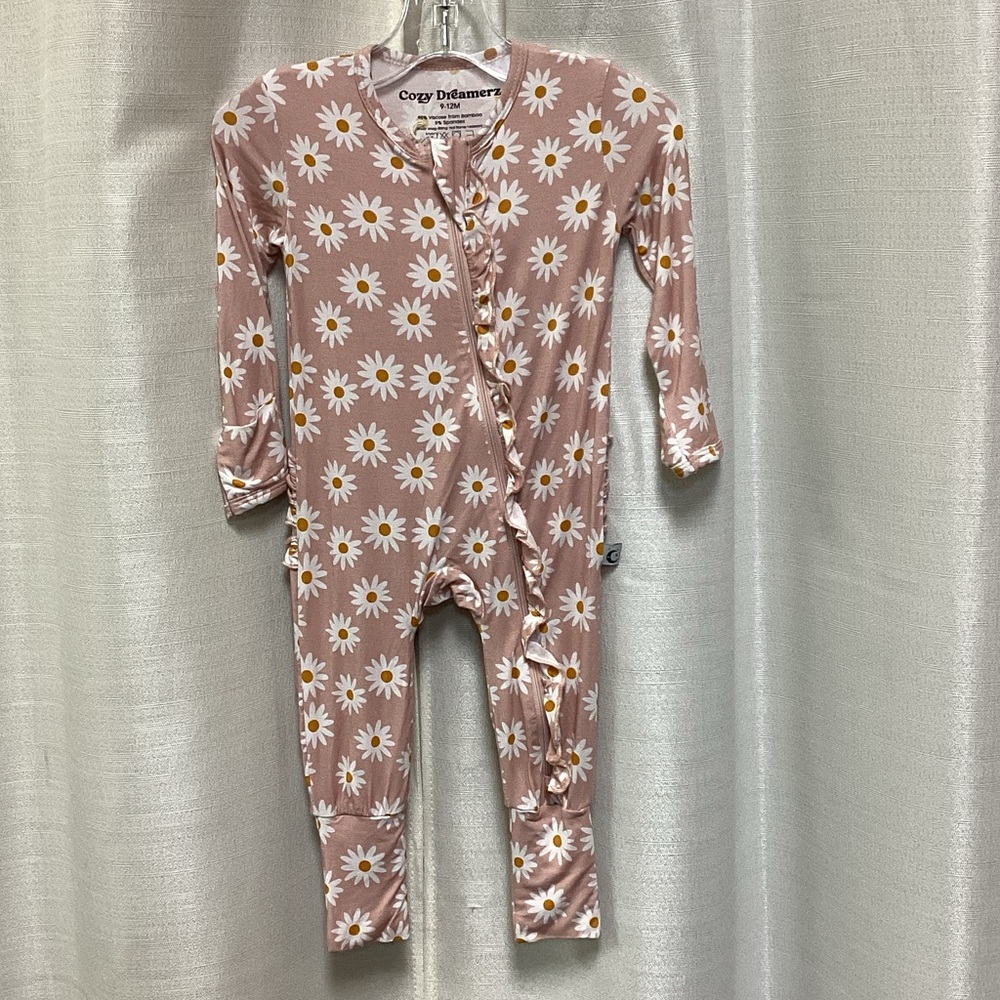 Pink Daisy Kids Footie